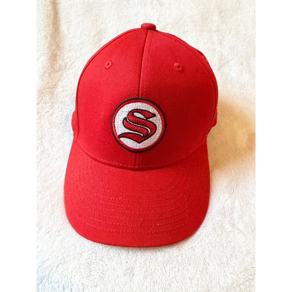 Champro Baseball Cap Mens OS Red New Snapback Mid Profile Embroidered S Logo